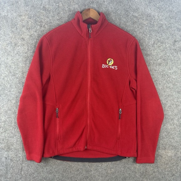 Port Authority Other - Buc-ees Fleece Lined Jacket Adult Medium Red Employee Workwear Full Zip